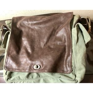 Leather/Canvas Messenger Bag